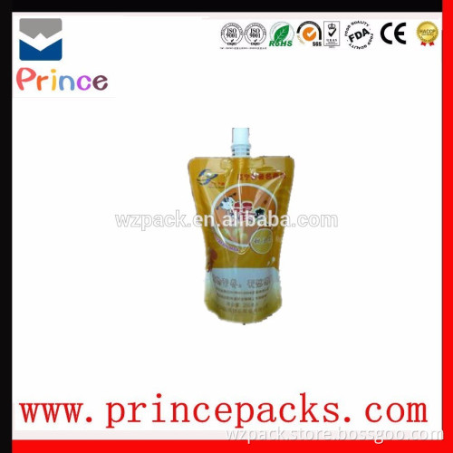 shaped reusable spout pouch with spout zipper